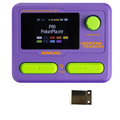 SONICAKE Pocket Master Guitar Modeling IR Cabinets Simulation Multi-Effects(English Version with 1pc Belt Clip)