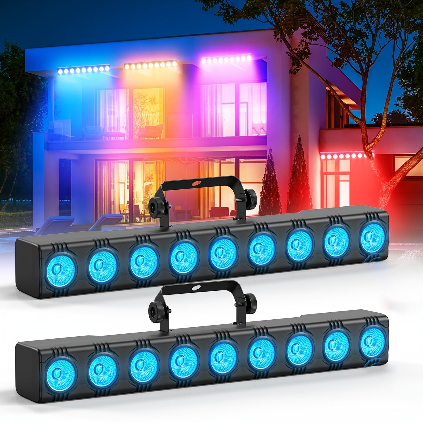[Home Party Weddings] 1pc/2pcs 36W 9Leds RGBW KTV Lights Bar DMX Control Washer Wall Lights for Home Party KTV Clubs Bars Weddings DJ Wash Wall Light