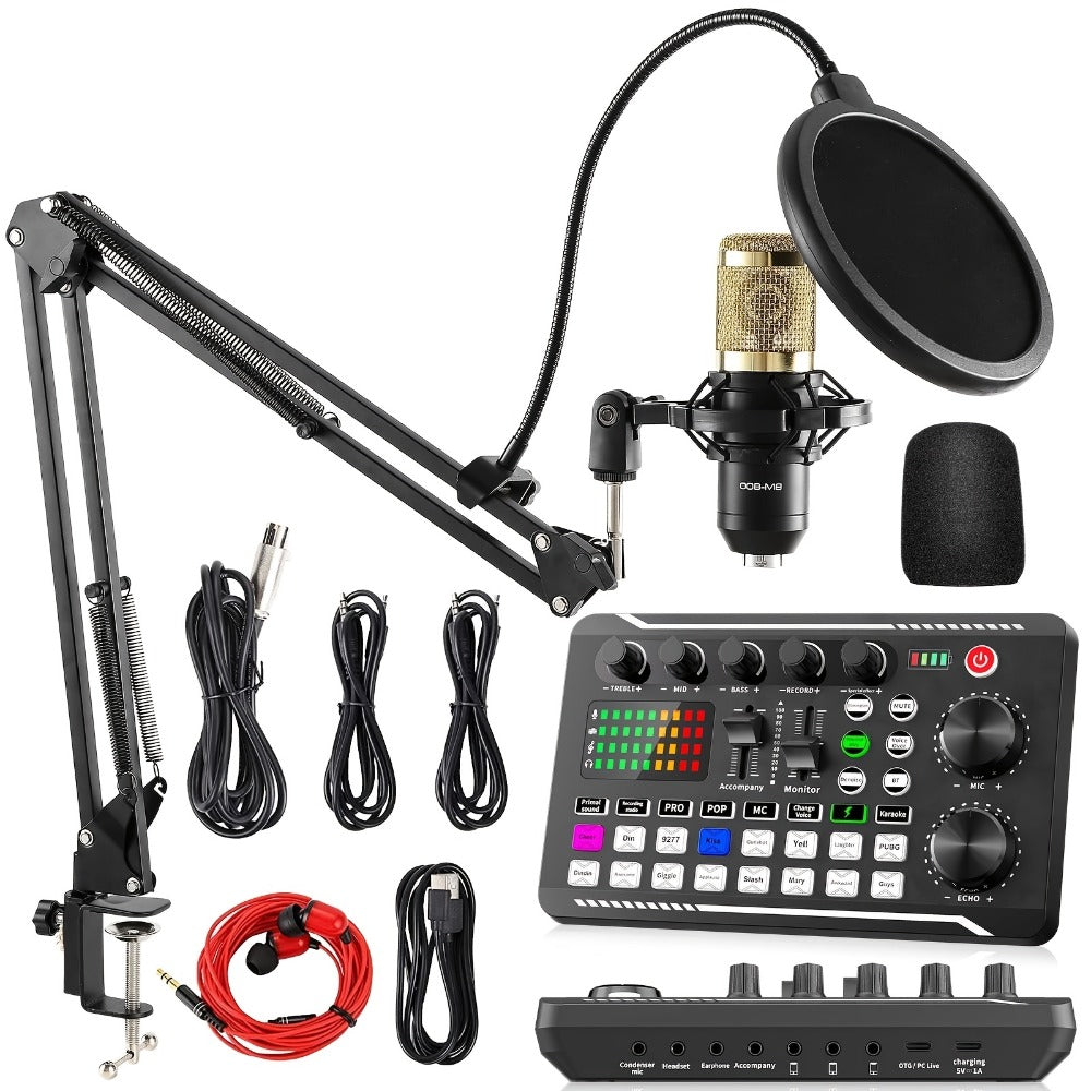 BM-800 Condenser Microphone Kit with Mixer, Boom Arm and Accessories