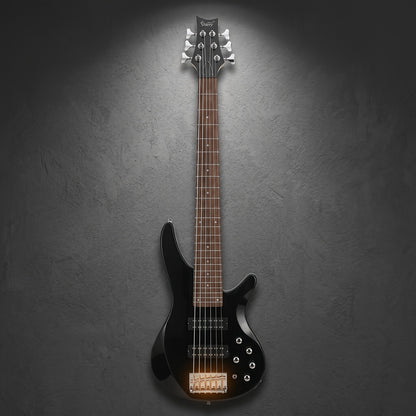 White Electric Bass Guitar with 44 Inch GIB, 6 Strings, H-H Pickups, Laurel Wood Fingerboard, And Included Bag And Additions