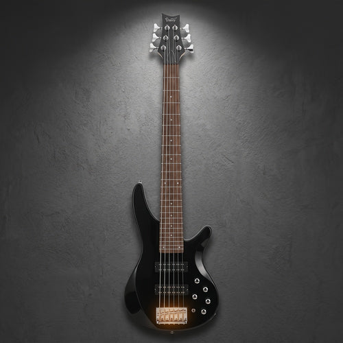 White Electric Bass Guitar with 44 Inch GIB, 6 Strings, H-H Pickups, Laurel Wood Fingerboard, And Included Bag And Additions