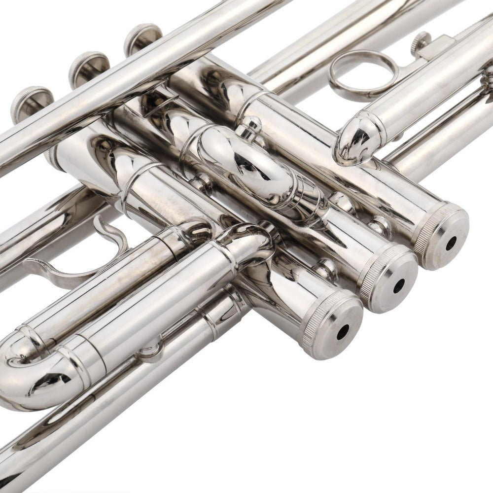 B-Flat Trumpet, 49 cm, 8.6 cm, Silver, Concert, Band for School Band