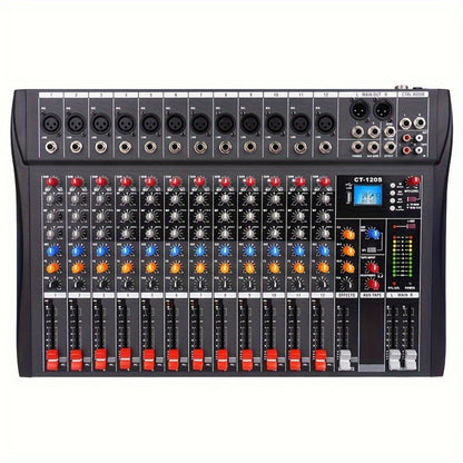 Audio Mixer, USB, Professional, 12-Channel, Controller for Live Sound