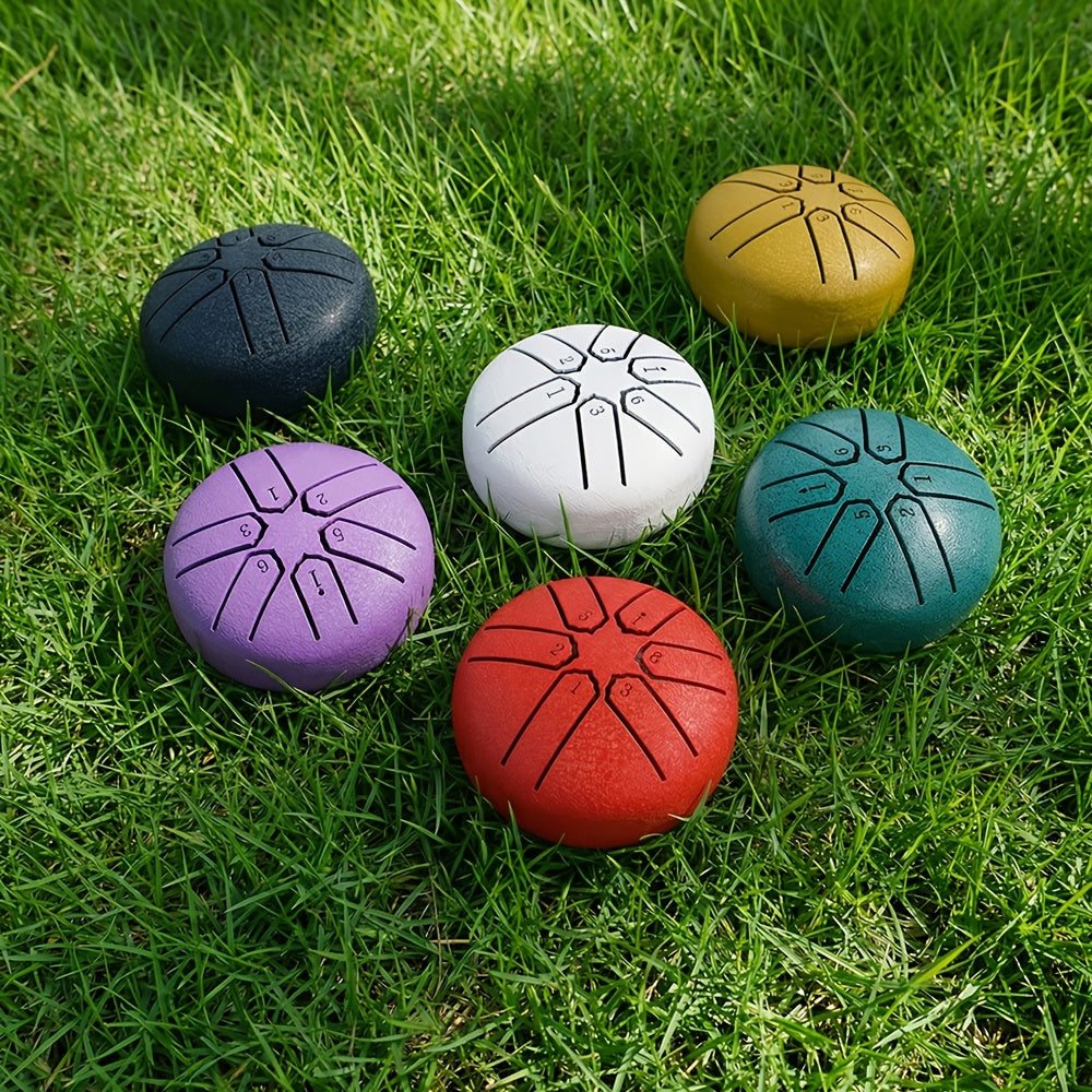 3-Inch 6-Tone Outdoor Rain Drum, Travel Percussion Instrument for Yoga Meditation Music, Relaxing Healing Fun Experience, Gift for Party Atmosphere, Perfect for Family And Friends Gatherings, Musical Instrument Gift Set, Artistic