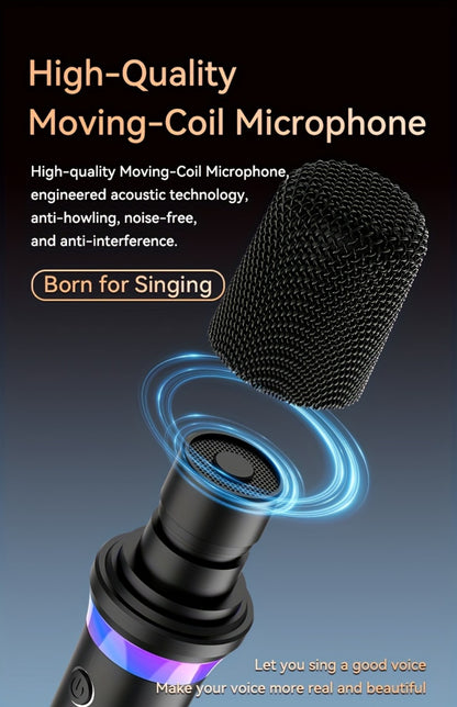Portable Karaoke System, Stereo, RGB, Wireless, VAORLO, DS-K2, Machine for Parties