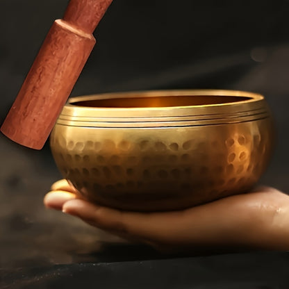 Tibetan Singing Bowl Set with Mallet and Washers for Meditation and Yoga