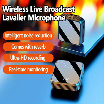 Recording Microphone, Condenser, Wireless, USB-C, Professional, Lavalier for Recording