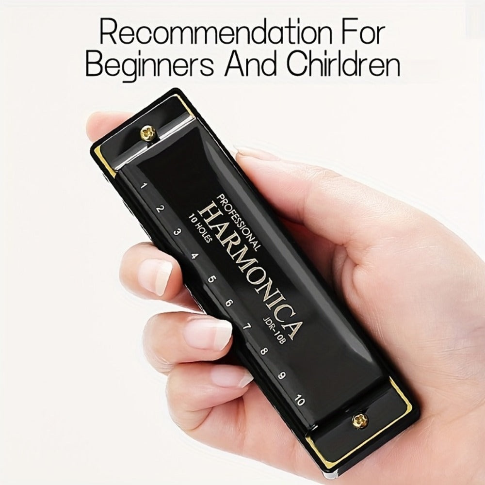 Blues Harmonica, Golden, Professional, Hole, C-Key for Blues Practice