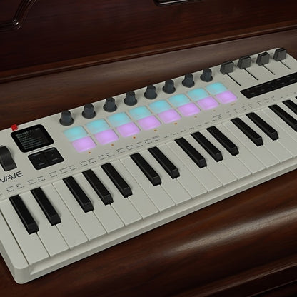 MIDI Keyboard Controller, Wireless, 37 Keys, M-VAVE, SMK37PRO for Music Production