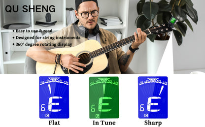 Guitar Tuner, Guitar Accessories and Picks, Guitar Capo, Capo for Acoustic Guitar, Bass, Free Buzzer Sound, Guitar Tuner Clamp for Guitar, Violin, Bass, Ukulele