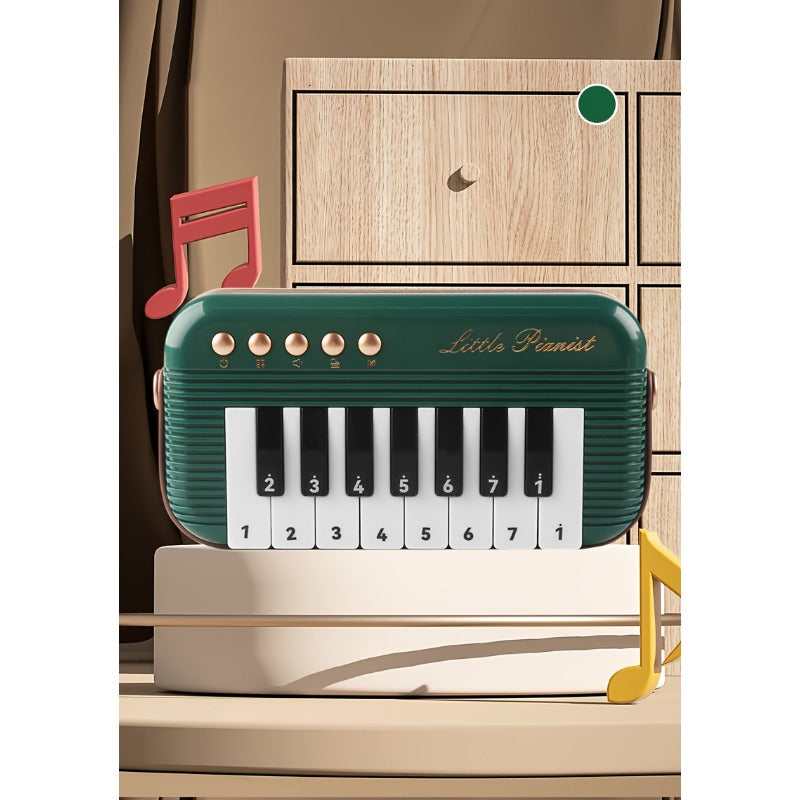 Mini Music Piano Keyboard, Portable Pocket-Sized Electronic Keyboard Ideal For Piano Practice And Learning 15 Keys Premium, Elegant Design Perfect As A Birthday Gift, New Year Gift, Or Holiday Present For Friends