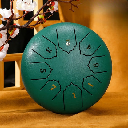 Steel Tongue Drum, 6-Inch 8-Tone Hand Drum with Mallet and Sheet Music