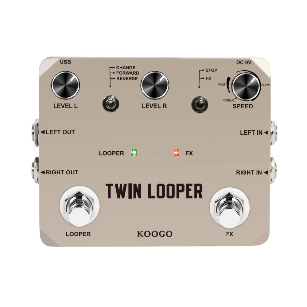 Guitar Effects Pedal, USB, Adjustable, Looper for Electric Guitar Or Bass Tone Shaping