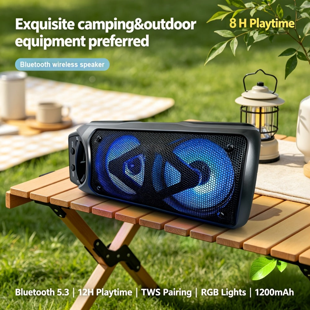 Portable PA Speaker, RGB, Wireless, Easter/Mother, Day for Parties and Karaoke