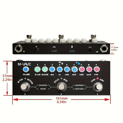 Guitar Multi-Effects Processor, Wireless, USB, M-VAVE for Guitar Or Bass Tone Shaping