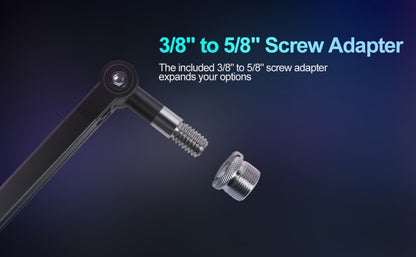 Low-Profile Microphone Boom Arm, 360-Degree Foldable Desk Mount Stand