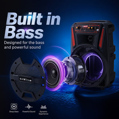 Portable PA Speaker, Remote Control, Wireless, Indoor/Outdoor for Parties and Karaoke