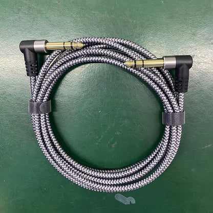 1-Pack LUTREE6.5 Audio Cable Male to Male TRS Two-Channel Balanced Power Amplifier Elbow Audio Cable Connecting Cable Double-Ended Docking Universal, Round Shape, Soft Disk Connectors, Ethernet Cable Type: Cat5e