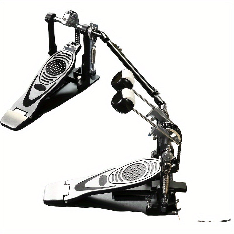 Double Bass Drum Pedals, Double Chain Drum Step on Hammer for Drum Set and Electronic Drums