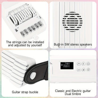 Smart Electric Guitar with Chord Practice, MIDI, LCD Screen and Speaker