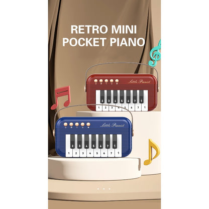Mini Music Piano Keyboard, Portable Pocket-Sized Electronic Keyboard Ideal For Piano Practice And Learning 15 Keys Premium, Elegant Design Perfect As A Birthday Gift, New Year Gift, Or Holiday Present For Friends