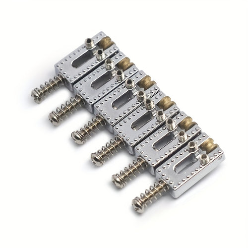 Electric Guitar Roller String Saddle 10. 5X21. 5Mm Single Coil Fixed Bridge String Saddle with a Golden Head