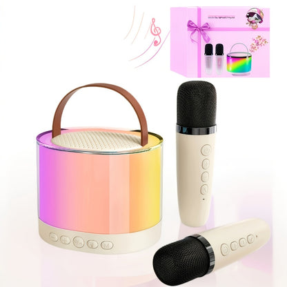 Portable PA Speaker, 10W, Wireless, USB-C, Two, Microphones for Parties and Karaoke
