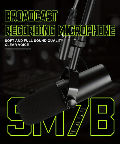 Recording Microphone, Dynamic, Professional, SM7B for Recording and Streaming