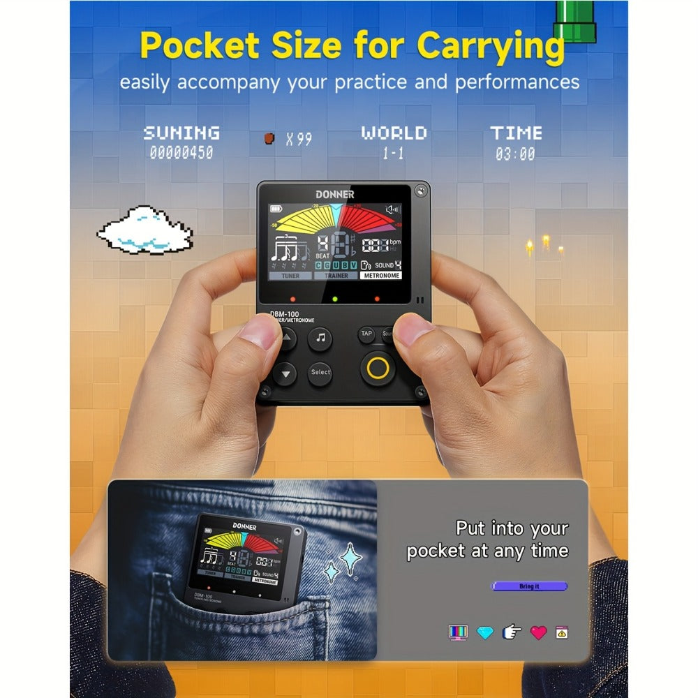 Portable Digital Metronome with Four Modes and Rhythm Trainer for Musicians