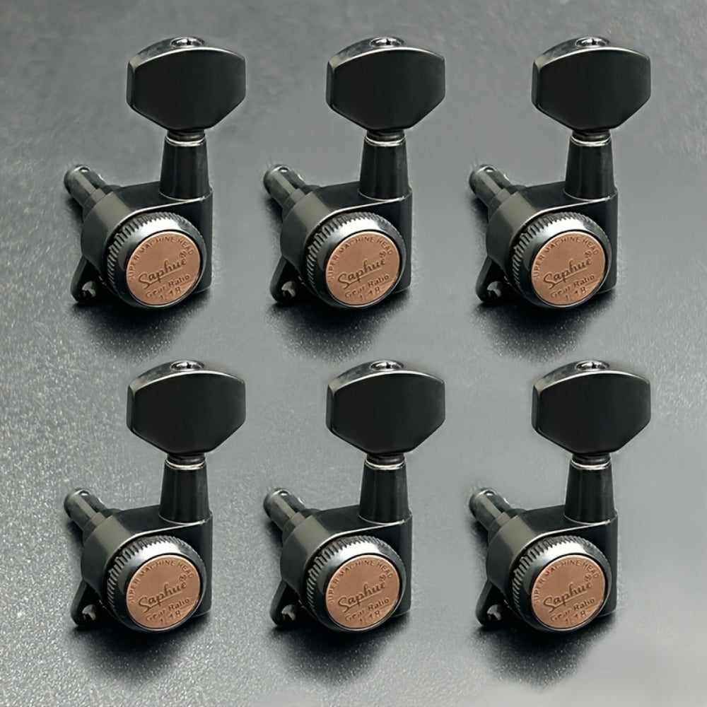 Guitar Tuning Peg Set, Silvery 3 Right, 6pcs, SAPHUE, Locking for Replacing Guitar Tuning
