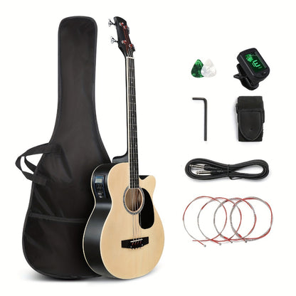 Acoustic Guitar, Black with AMP, Full Size, GLARRY, 44.5In, Full for Lessons and Practice