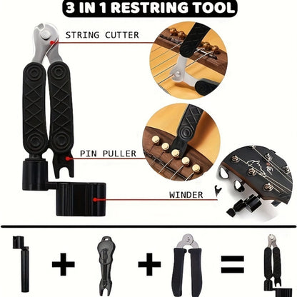 Guitar Replacement Part, Adjustable, 53pcs, Set, Acoustic for Guitar Repair