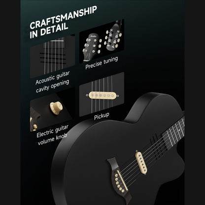 Acoustic Guitar, Portable, Starter, Kit for Lessons and Practice