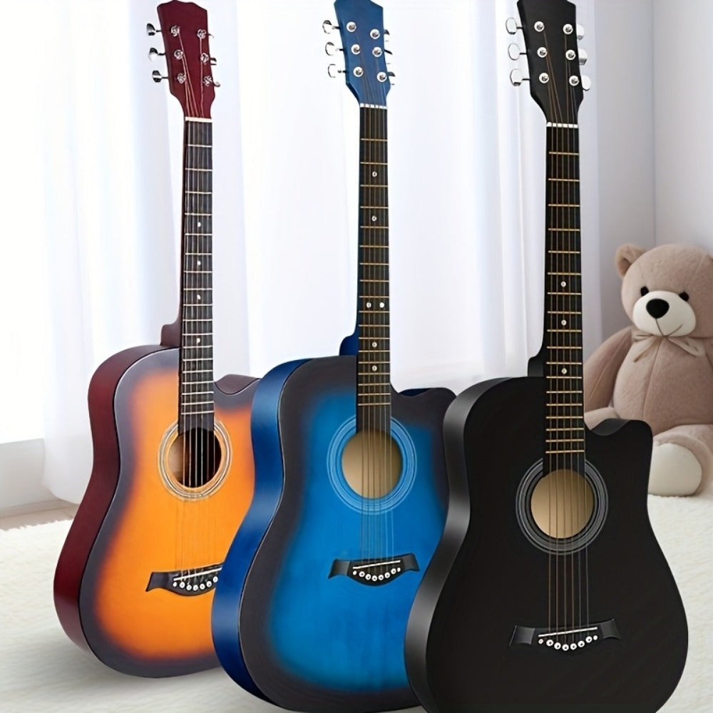 Acoustic Guitar, blue+38 inches, Full Size, Full-Size/, Cutaway, GuitarFor for Lessons