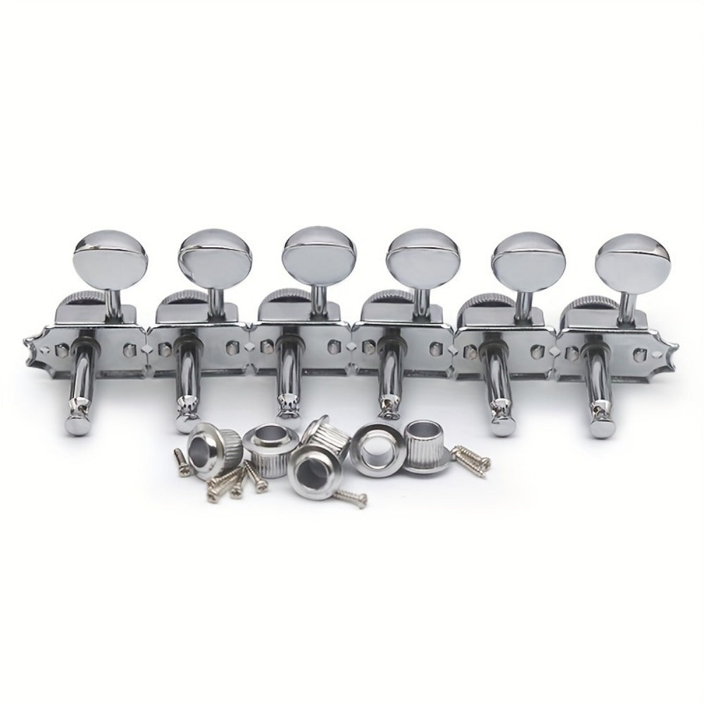 6-Inline Locking Guitar Tuners, 1:15 Ratio, Chrome or Gold Set