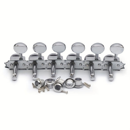 6-Inline Locking Guitar Tuners, 1:15 Ratio, Chrome or Gold Set
