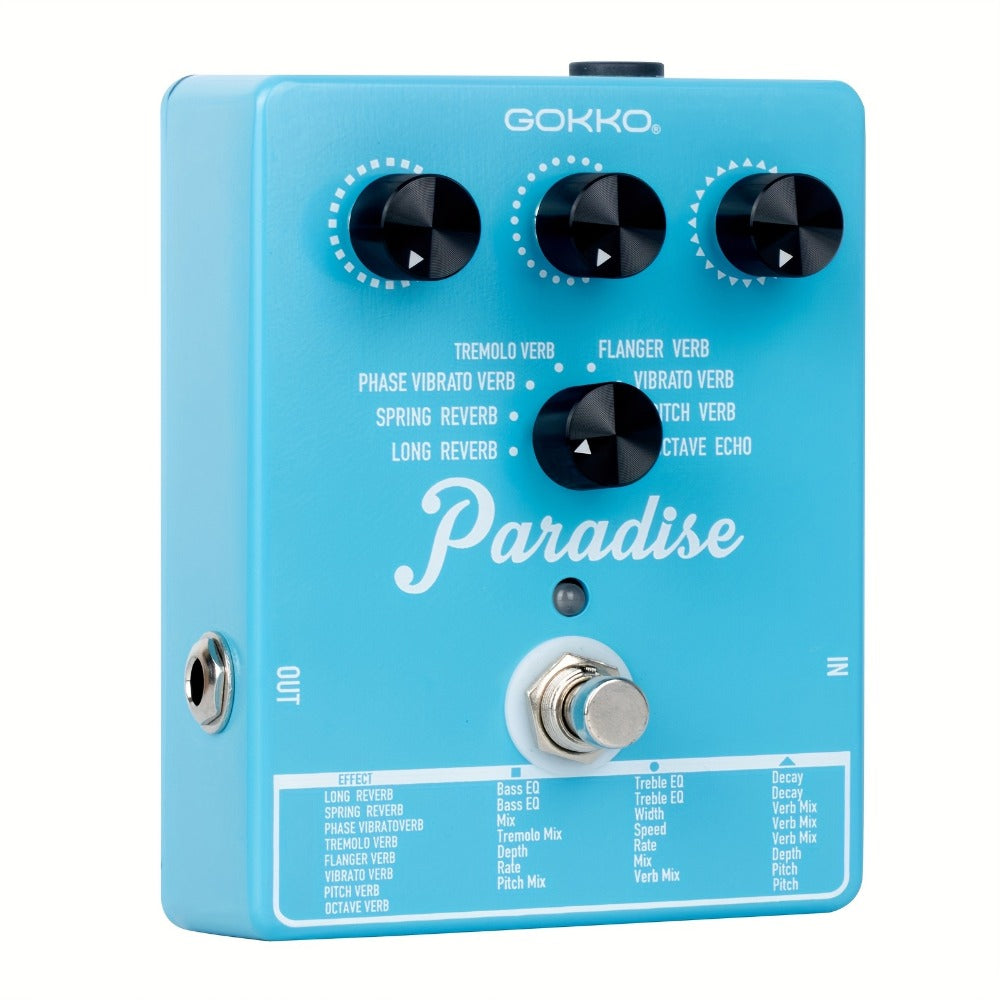 Guitar Effects Pedal, Stereo, USB, GOKKO, Chorus for Electric Guitar Or Bass Tone Shaping