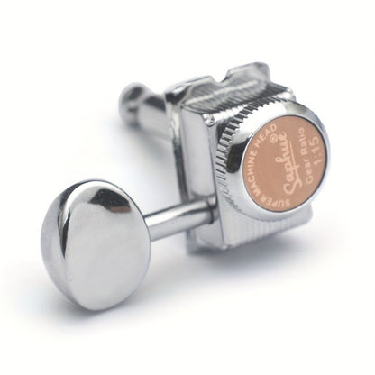 6-Inline Locking Guitar Tuners, 1:15 Ratio, Chrome or Gold Set