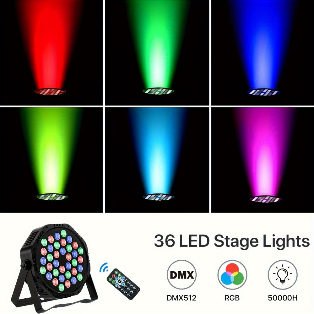 LED Stage Light, Remote Control, RGB, DMX Control, Lights, Party for Stage and Party