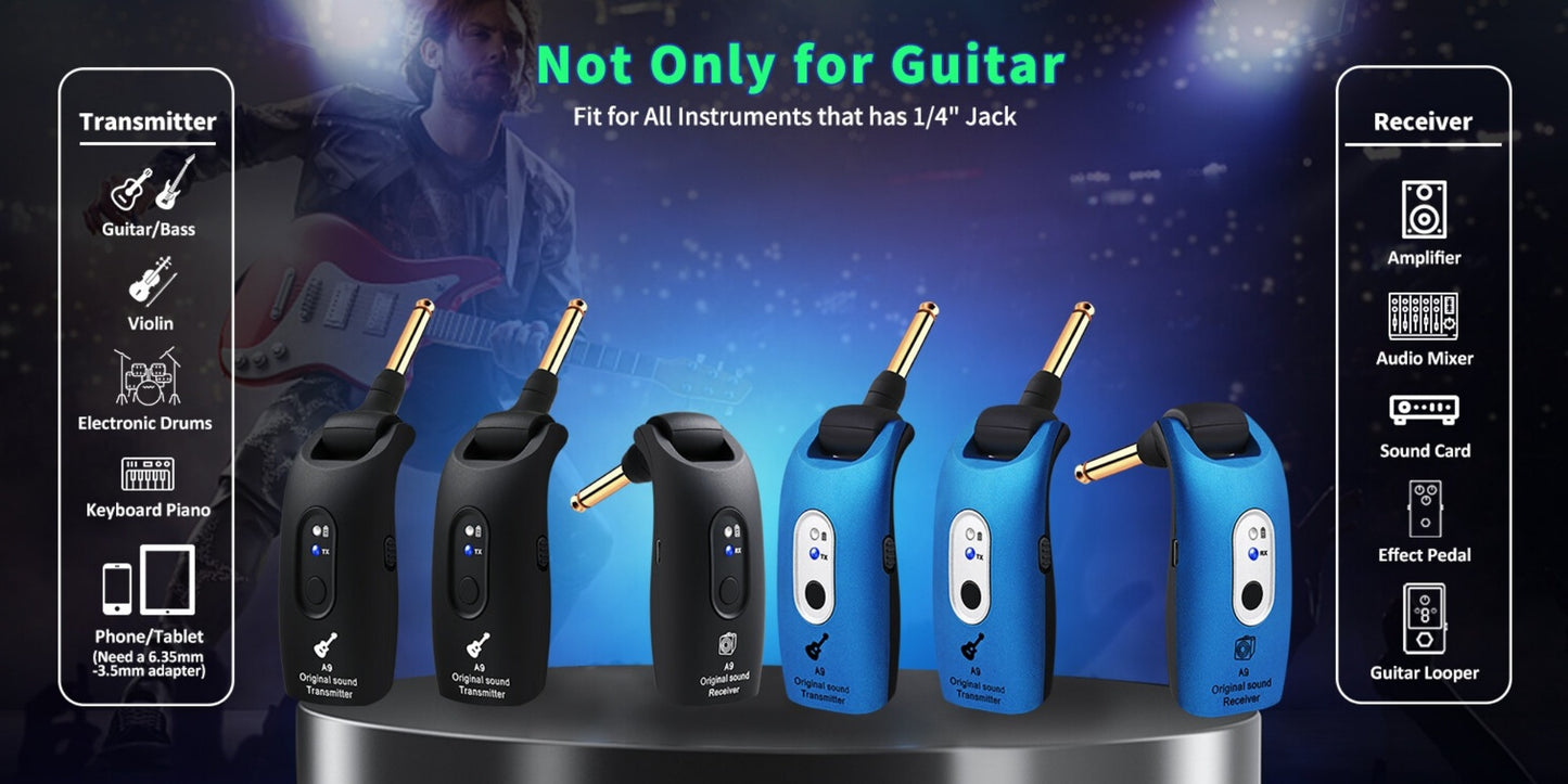 Wireless Instrument System, Black - 2, 2.4 GHz Wireless for Wireless Connection Between A