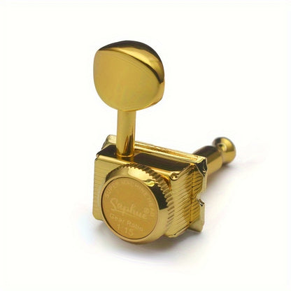 6-Inline Locking Guitar Tuners, 1:15 Ratio, Chrome or Gold Set