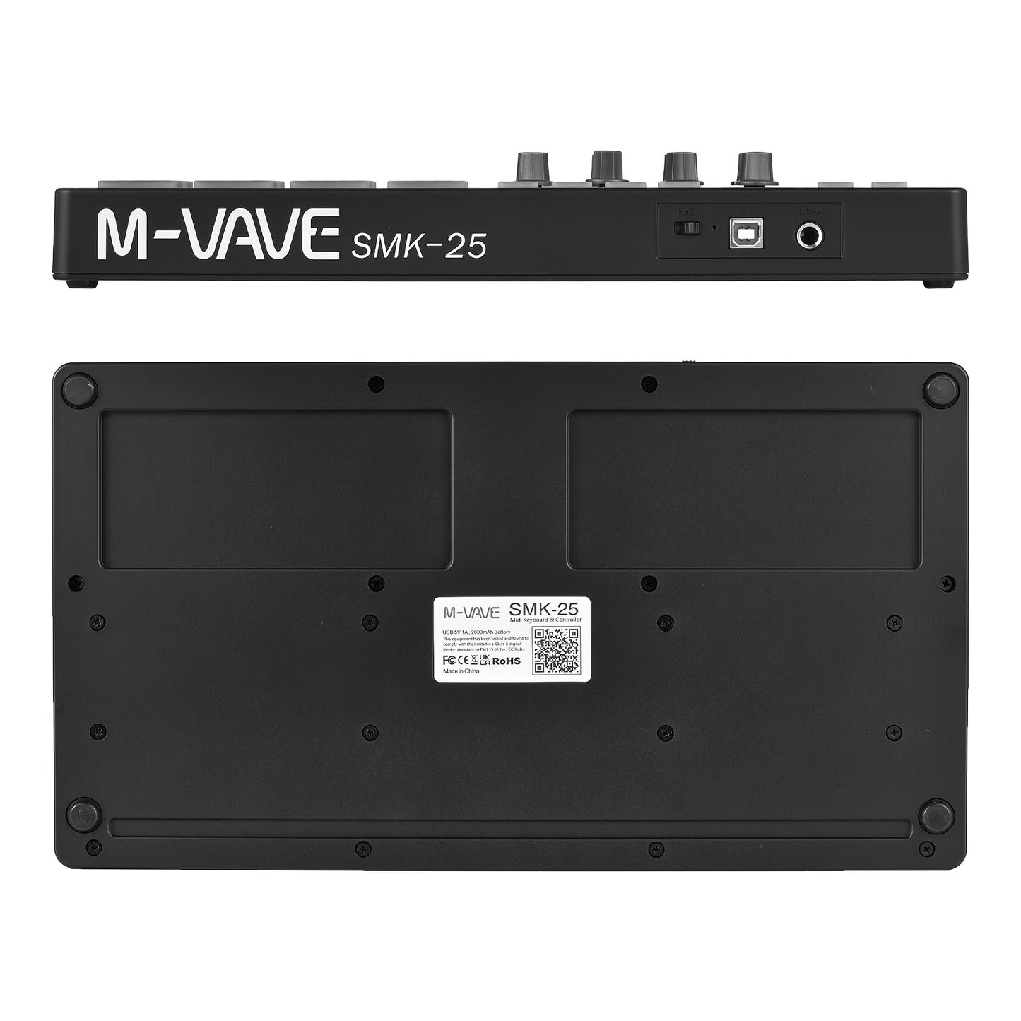 M-VAVE 25-Key MIDI Keyboard Controller with, Velocity-Sensitive Slim Keys & RGB Backlit Pads - Portable / MIDI Controller Compatible for DAW, Compatible with, Ableton, FL Studio, Cubase, Reason - - ()