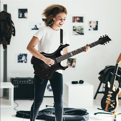 Electric Guitar, Adjustable, Portable, Amp, Set, Black for Lessons and Practice