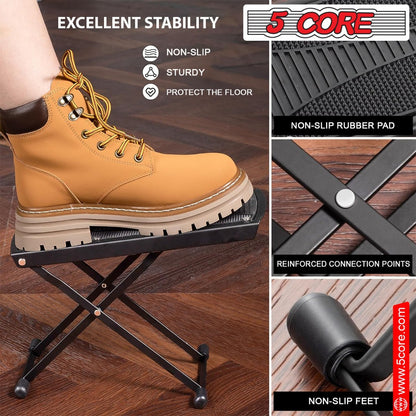Guitar Footstool, Foldable, Adjustable for Supporting Classical Or Acoustic Guitar Posture