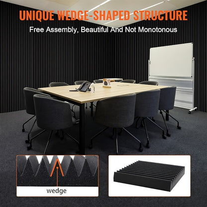 Acoustic Wall Panel, 12inch, Soundproof, Foam for Reducing Room Reflections In Recording