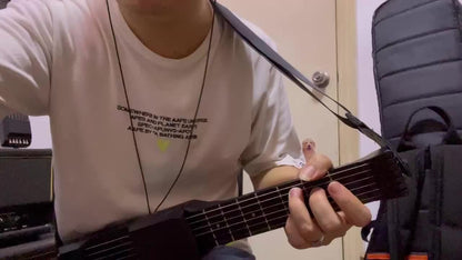 Smart Guitar with AI Chord Practice, USB- Portable MIDI/Electric/Acououstic Guitar Suitable for Beginners, Silent/Loud Modes, Tuning-Free Carbon Fiber Neck, LCD Screen & Speaker/Headphone Jack (No Tuner Required)