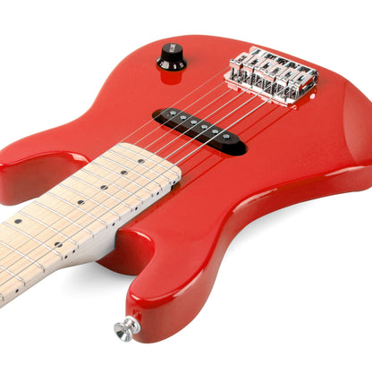 WINZZ TG-E2 30-inch Full Electric Guitar Package with Amp, Gig Bag & - Solid Wood Body, Gloss, Small Size Suitable for Beginners/Advanced Players, Complete Setup with Strap, Cable, Picks, Strings (No Assembly Required)
