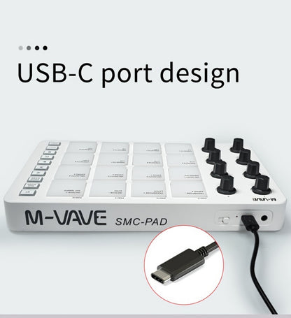 MIDI Pad Controller, USB, Wireless, Professional-Grade, Multi-Effects for Music Production