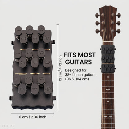Portable Guitar Chord Presser, Guitar Chord Helper And Trainer For Acoustic Guitar, 110+ Chords One-Press Learning System, Easy Play Or Learning Tools For Beginners And Arthritis Player, Develop Confidence Quickly. Guitar Accessories Practice Kit