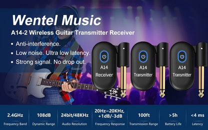 Wireless Instrument System, 100Ft, 2.4 GHz Wireless for Wireless Connection Between A